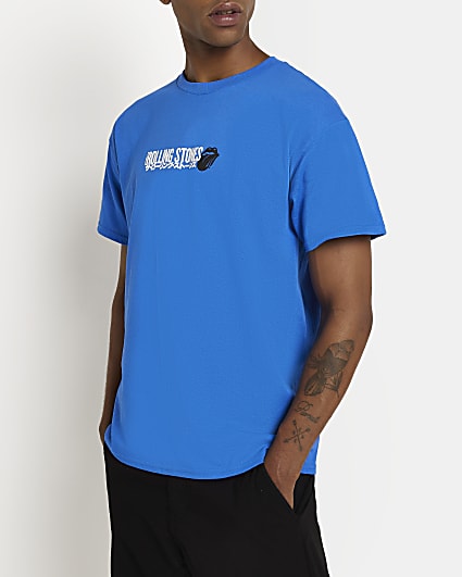 Blue Regular fit Rolling Stones T-shirt