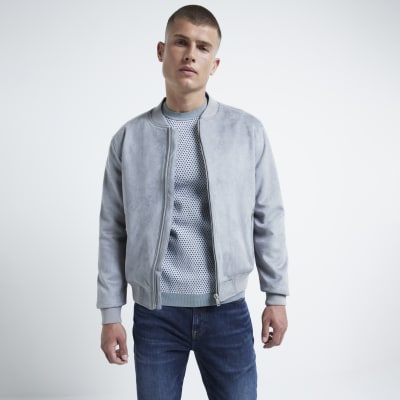 Light grey bomber clearance jacket