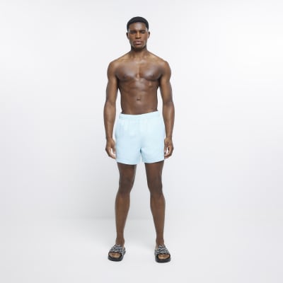 Blue regular fit swim shorts