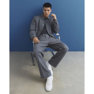 Blue Relaxed Fit Elasticated Trousers