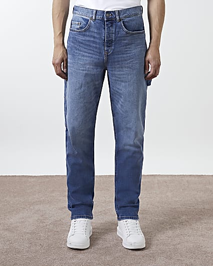 Blue relaxed fit jeans