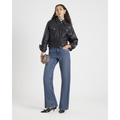 Blue Relaxed straight leg jeans