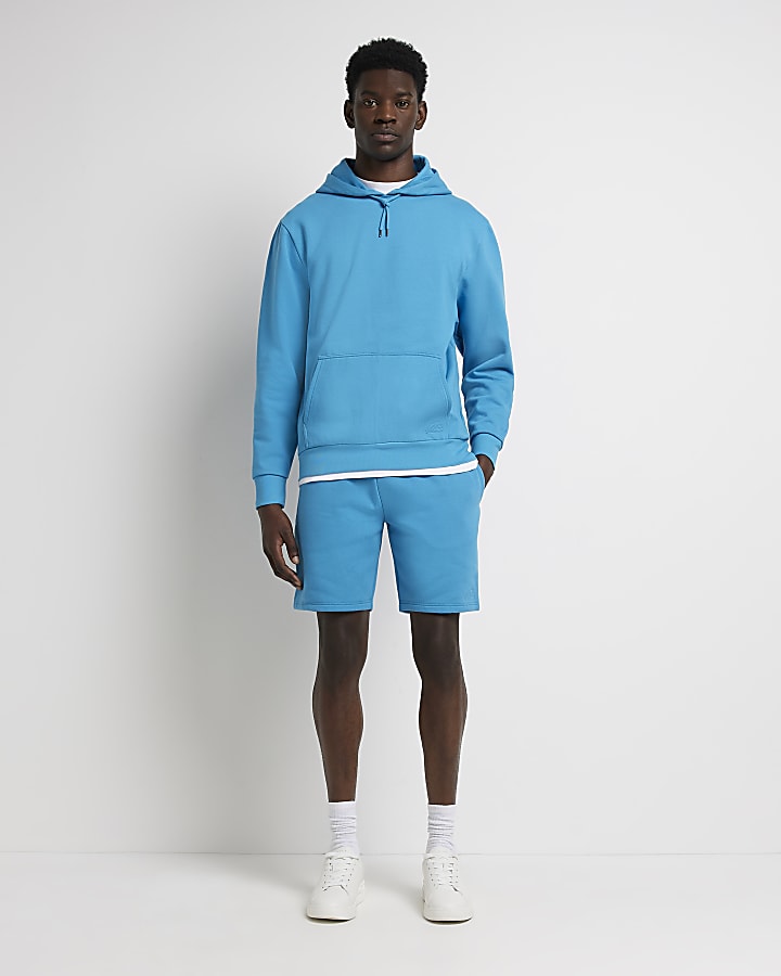 Blue RI branded Regular fit hoodie