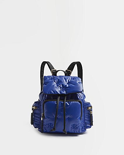 Blue RI embossed backpack