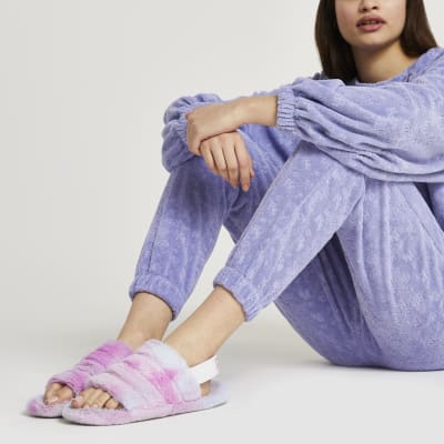 Blue RI embossed lounge joggers