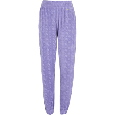 Blue RI embossed lounge joggers