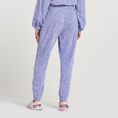 Blue RI embossed lounge joggers