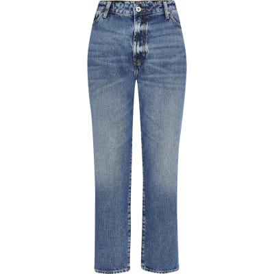 Blue RI Studio low rise straight jeans