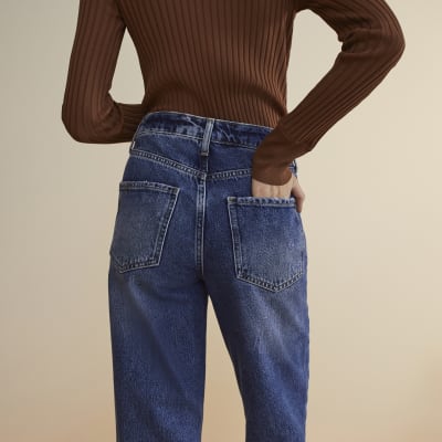 Blue RI Studio low rise straight jeans