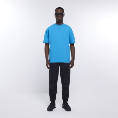 Blue RI studio oversized fit t-shirt | River Island