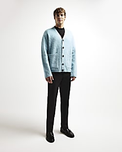 Blue RI Studio Slim fit knitted cardigan