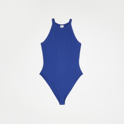Blue rib bodysuit