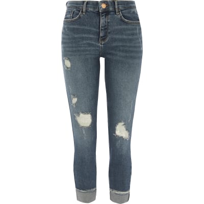 river island distressed jeans