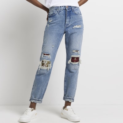 Levis mom jeans ripped sale