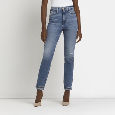 river island ripped mom jeans