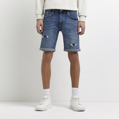 Mens denim 2025 shorts river island