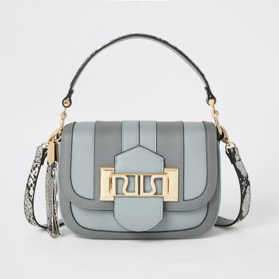 river island blue handbag