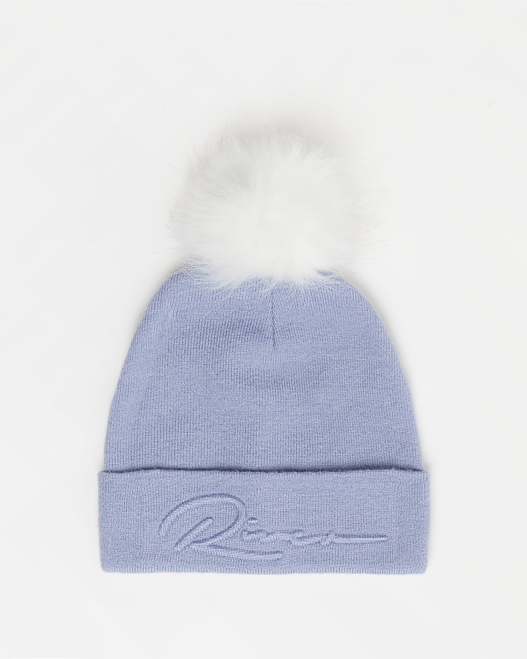 Blue River embossed beanie hat