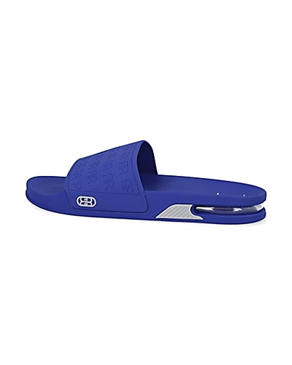 360 degree animation of product Blue RR monogram bubble sole sliders frame-4