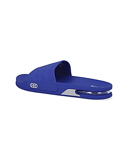 360 degree animation of product Blue RR monogram bubble sole sliders frame-5