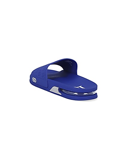 360 degree animation of product Blue RR monogram bubble sole sliders frame-7