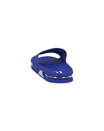 360 degree animation of product Blue RR monogram bubble sole sliders frame-8