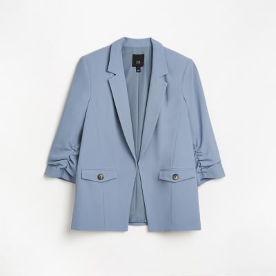 River island light hot sale blue blazer