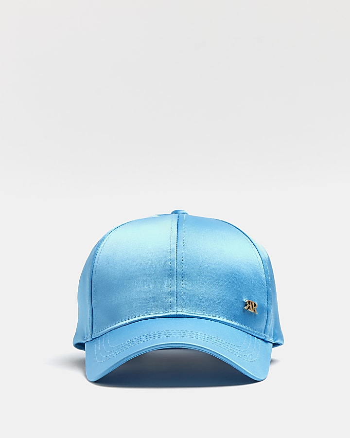 Blue satin cap