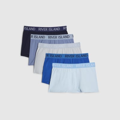 Blue Shifting Dot Waistband Pack Of 5 Trunks