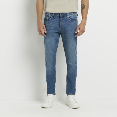 Blue Sid skinny fit jeans | River Island