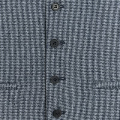 Blue skinny fit dogtooth waistcoat River Island