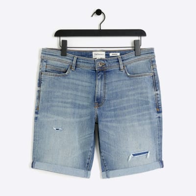 River island best sale mens jean shorts