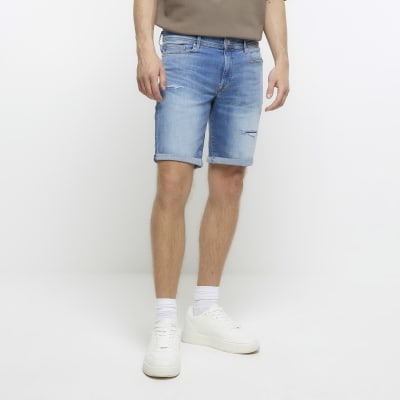 River island sales blue shorts