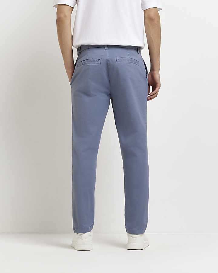Blue Skinny fit Smart Chino trousers