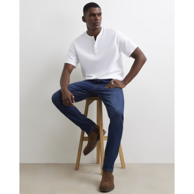 Blue Skinny Fit Stretch Jeans