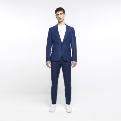 Blue hotsell skinny suit