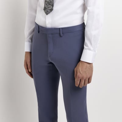 Blue Skinny fit suit trousers