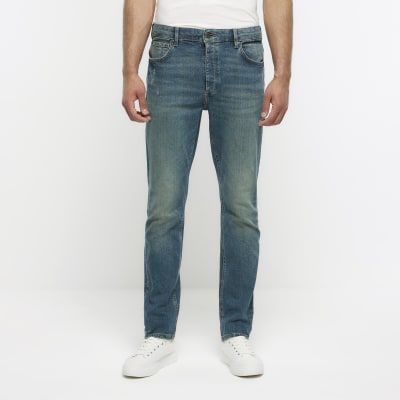 Faded blue 2024 jeans mens