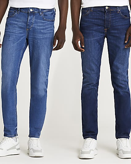 Blue slim fit jeans 2 pack