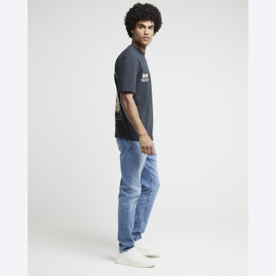 River island best sale mens grey jeans