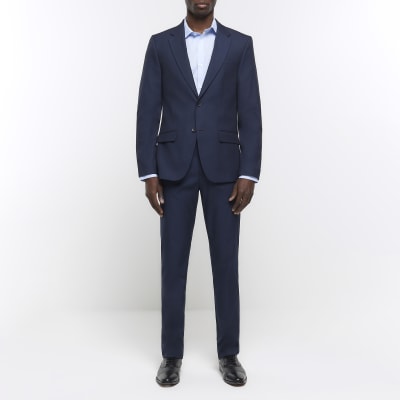 Blue slim fit multipack of 5 smart shirts River Island