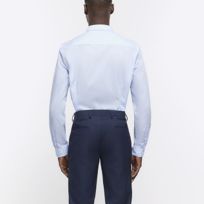 Blue slim fit multipack of 5 smart shirts River Island