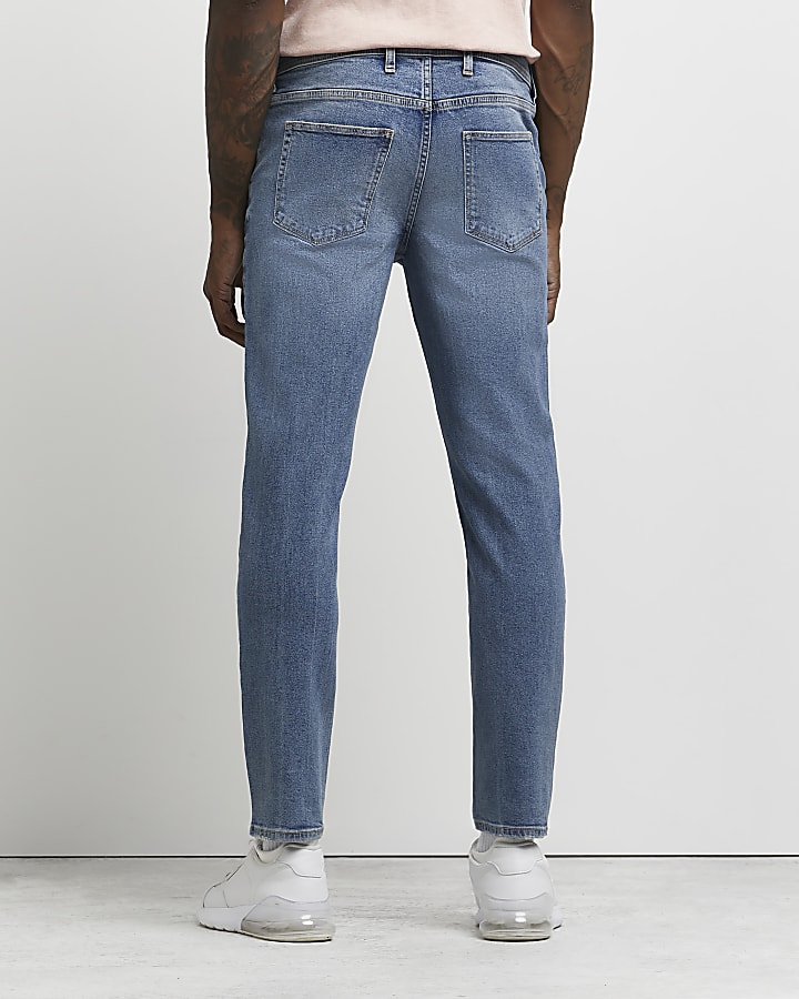 Blue slim fit stretch jeans
