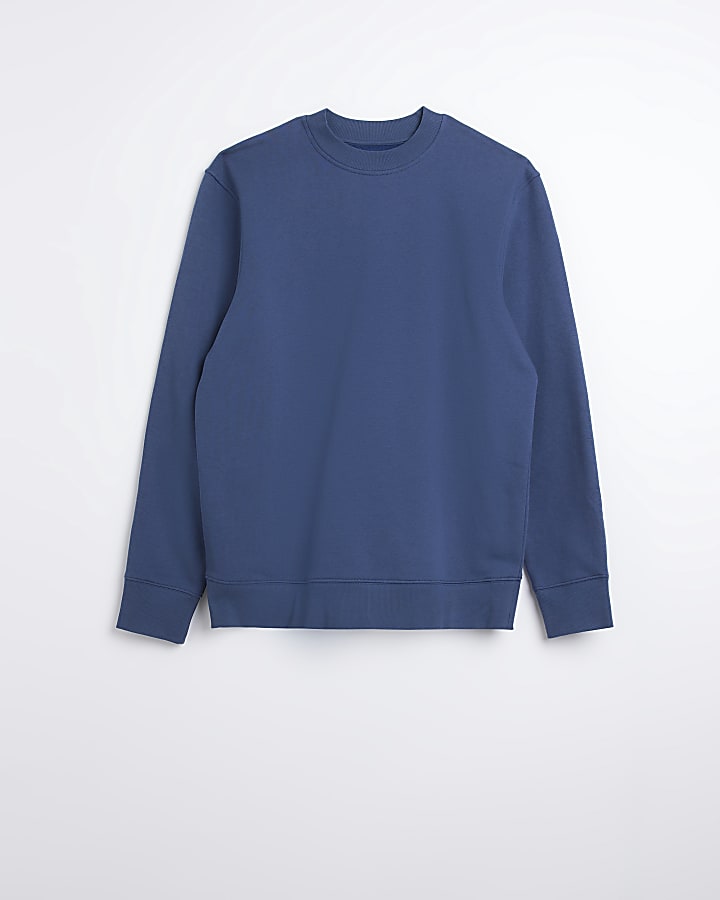 Blue slim fit sweatshirt