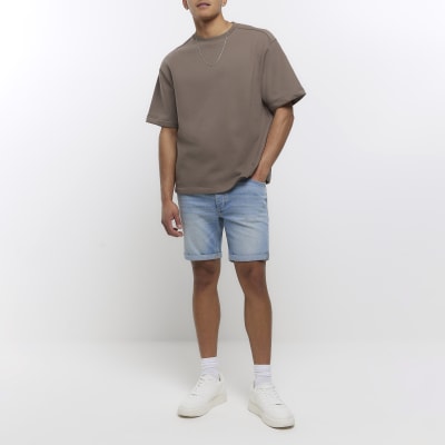 Mens denim 2025 shorts river island