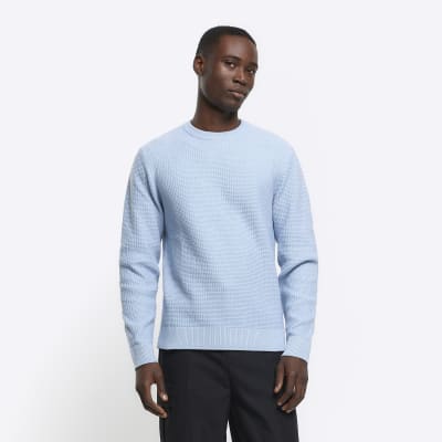 Blue jumper white clearance shirt