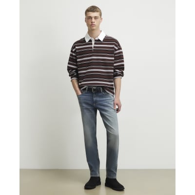 Blue Slim Fit Washed Jeans