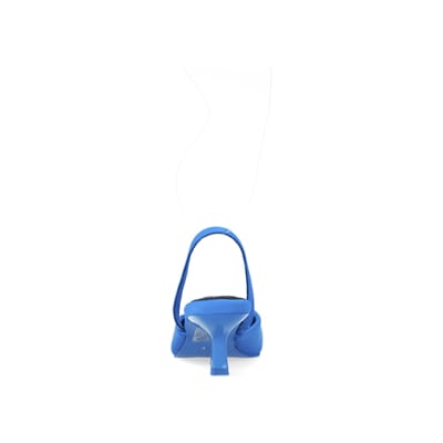 360 degree animation of product Blue sling back court shoes frame-9
