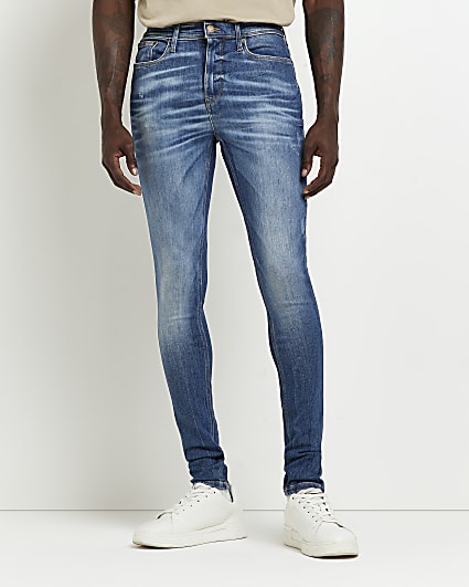 Blue Spray on skinny fit jeans