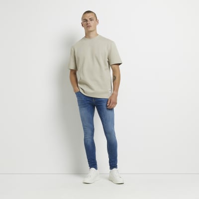 lechuga Acumulación Folleto Men's Spray on Jeans | River Island